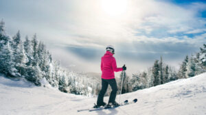 Photographie de ski en montagne Laurentides