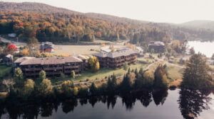 Photographie drone des chalets