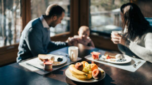 Cuisine moderne dans un chalet des Laurentides